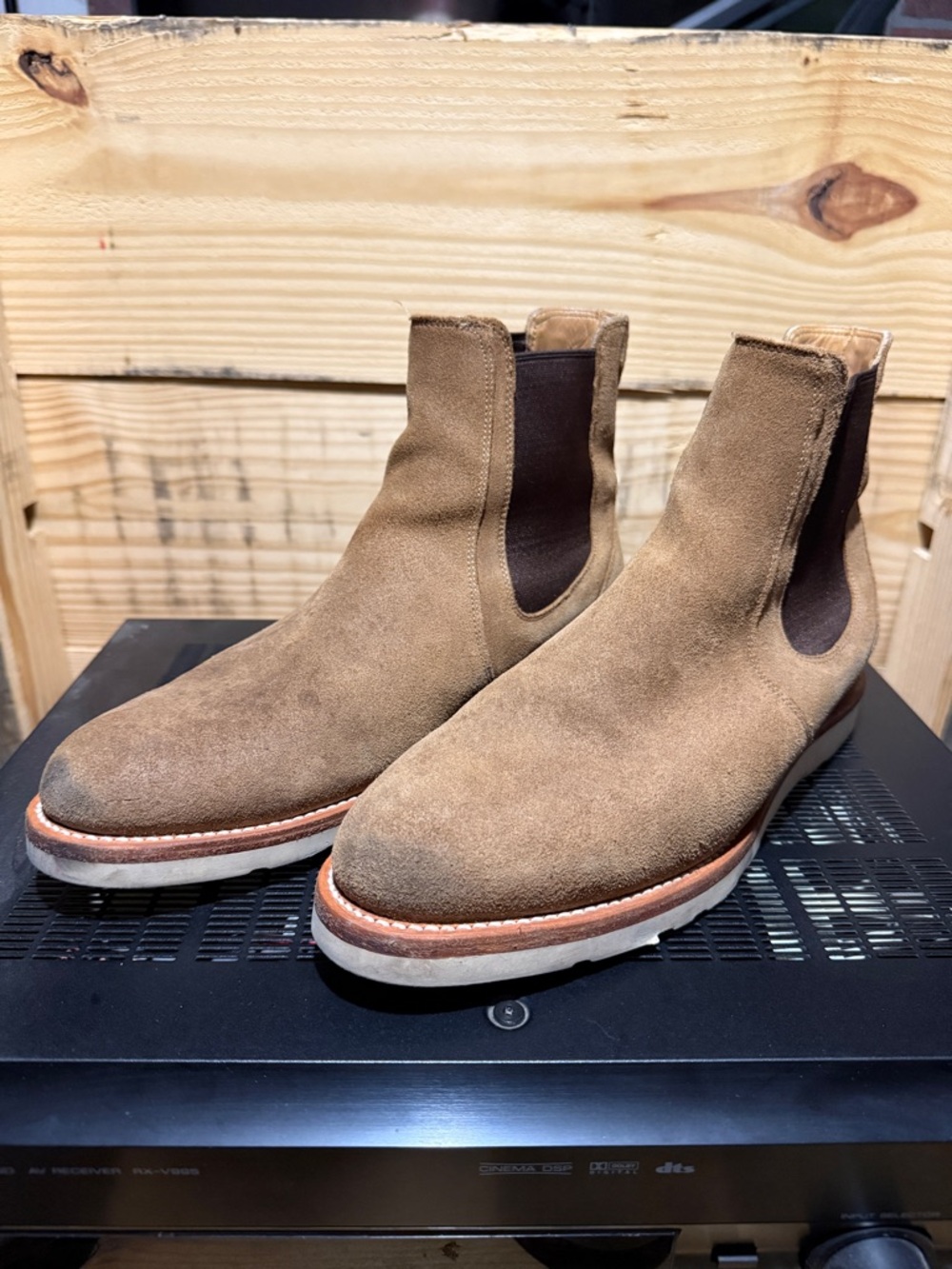 Men's Tecovas Brown Suede Chelsea Boots - Classic Slip-On Style